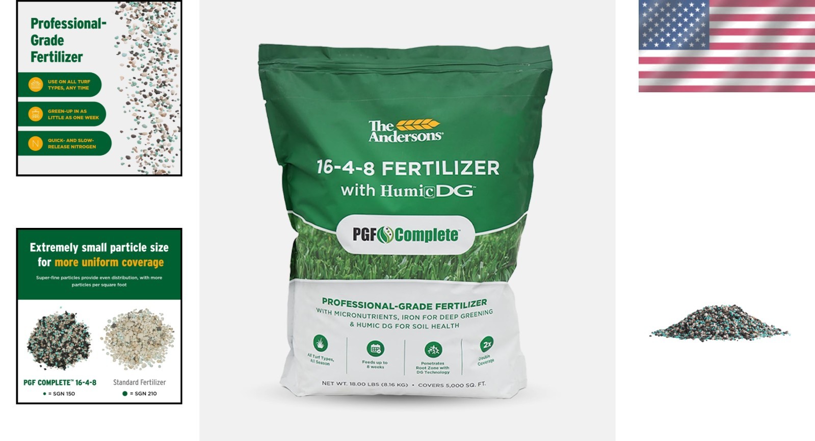 Professional 18 lb PGF Complete Fertilizer with 7% Humic – Perfect for Lawns