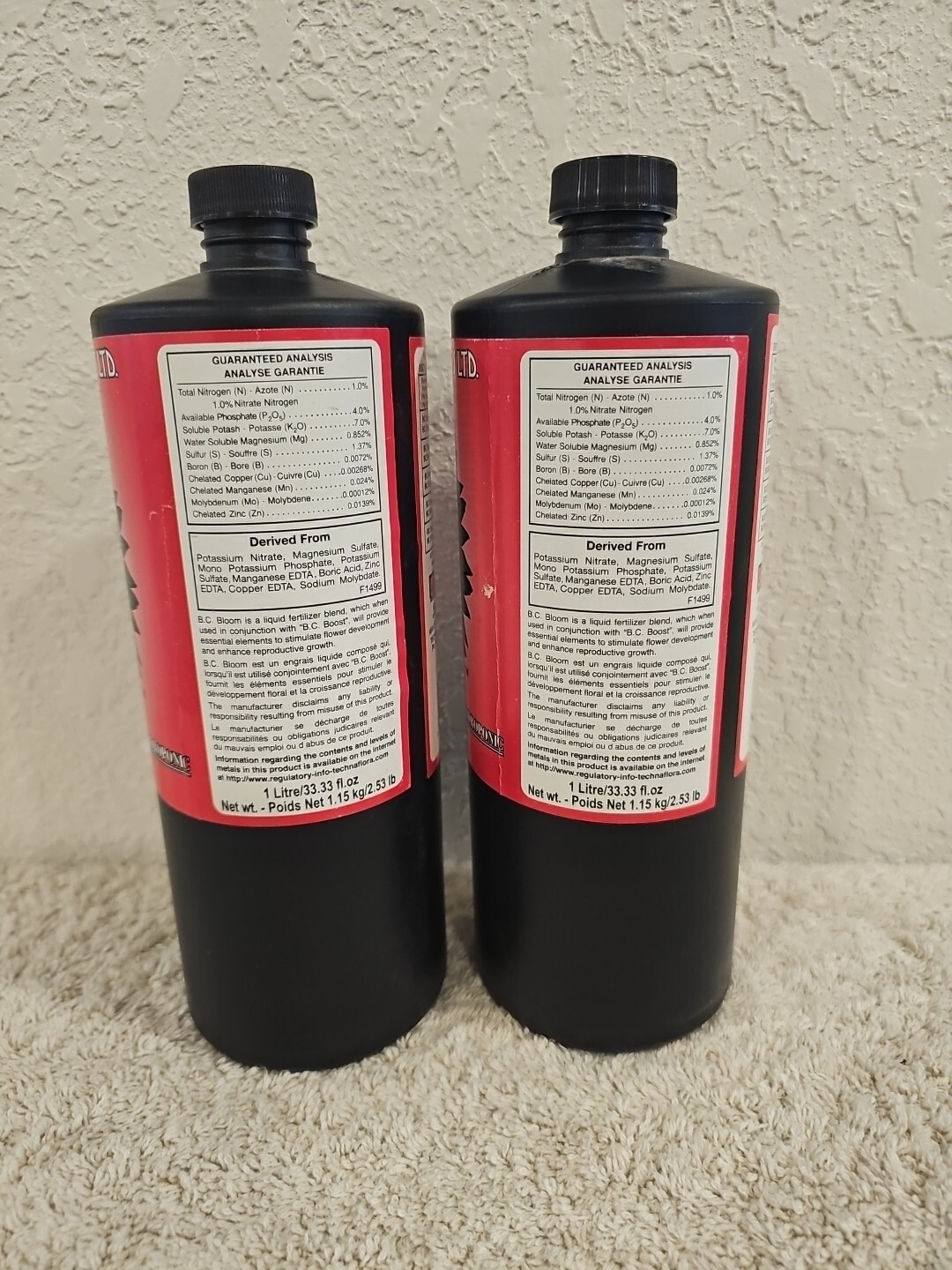 Technaflora B.C. Bloom 2- 1L Quart – Flowering Fruit Nutrient Fertilizer