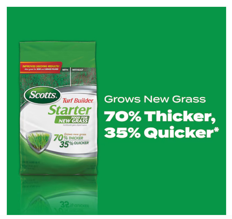 Scotts Turf Builder Starter Lawn Food 42-lb 14000-sq ft 24-25-4 Fertilizer SALE