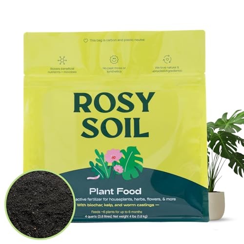 Microbially Active Fertilizer for Houseplants & Herbs – 4 Quarts Plant Food