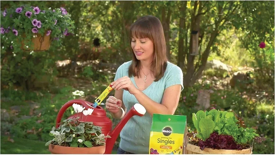 Miracle-Gro Watering Can Singles All Purpose Water Soluble Plant Food, For Flowe