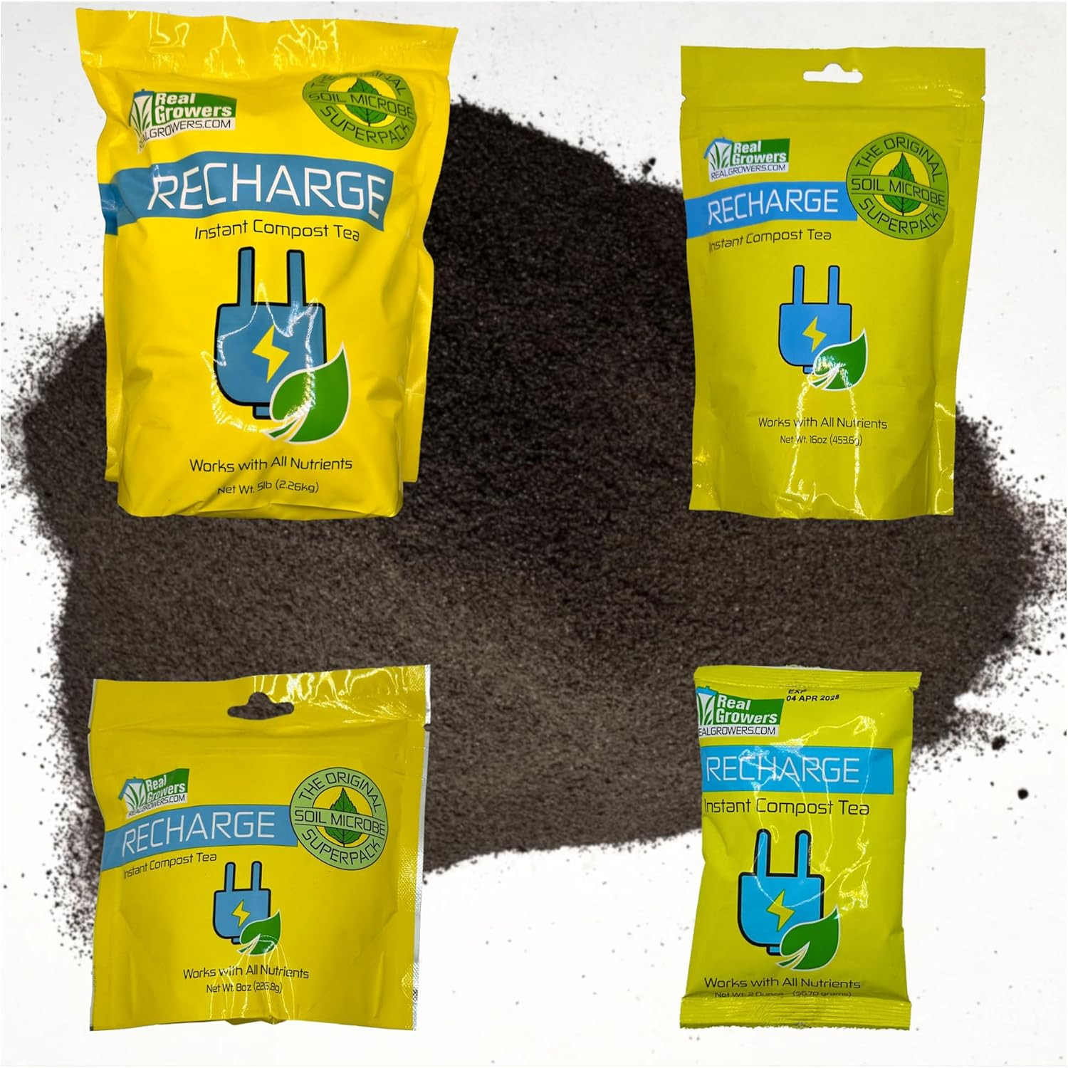 Real Growers Recharge – Soil Microbe Superpack Natural Plant Growth Stimulant