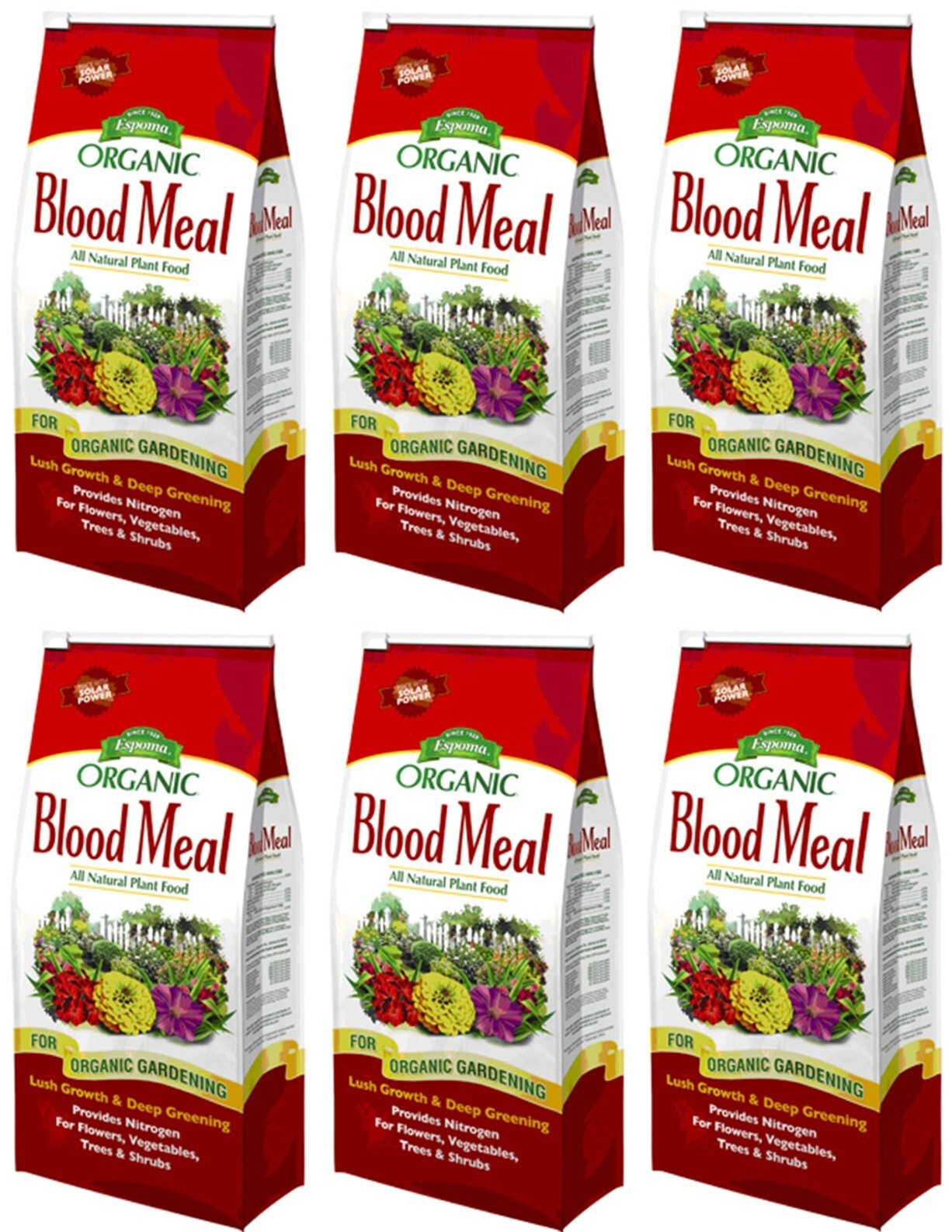 Espoma DB3 Organic Blood Meal 12-0-0 Natural Plant Food Fertilizer – Pack of 6
