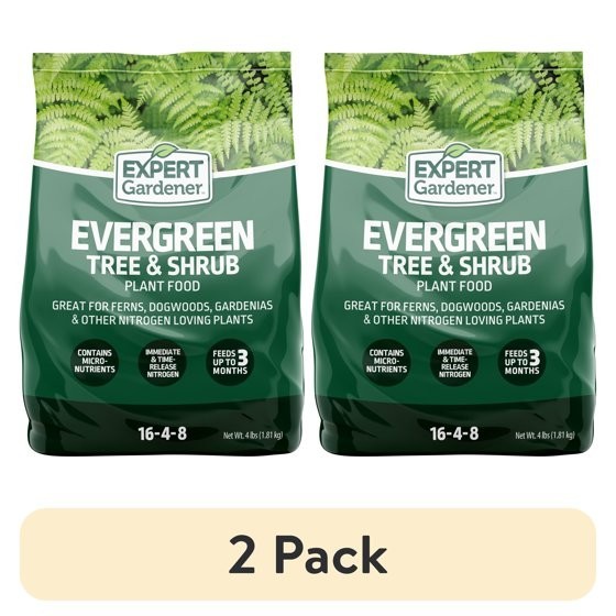 Evergreen Tree and Shrub Fertilizer Plant Food 16-4-8 NPK 4 lb 2 Pack