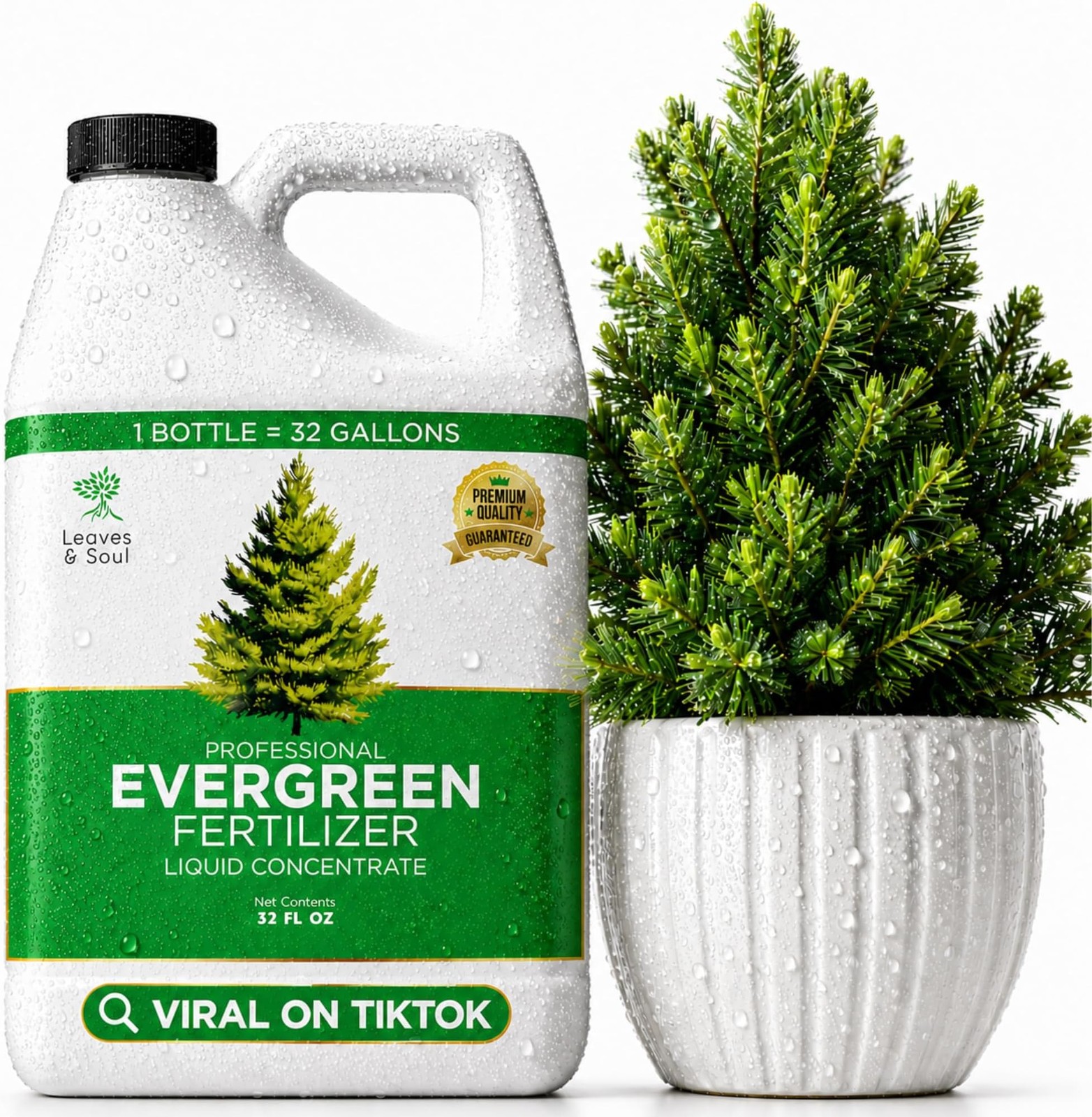 Leaves and Soul Evergreen Tree Fertilizer 32 oz, Professional Liquid Evergree…