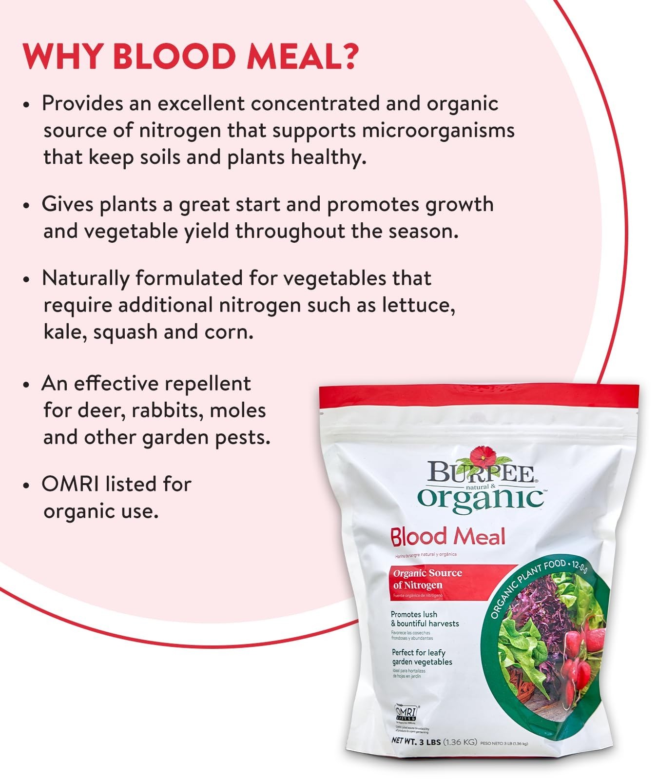 Organic Blood Meal Fertilizer – Natural Nitrogen Boost for Tomatoes, Spinach, Gr