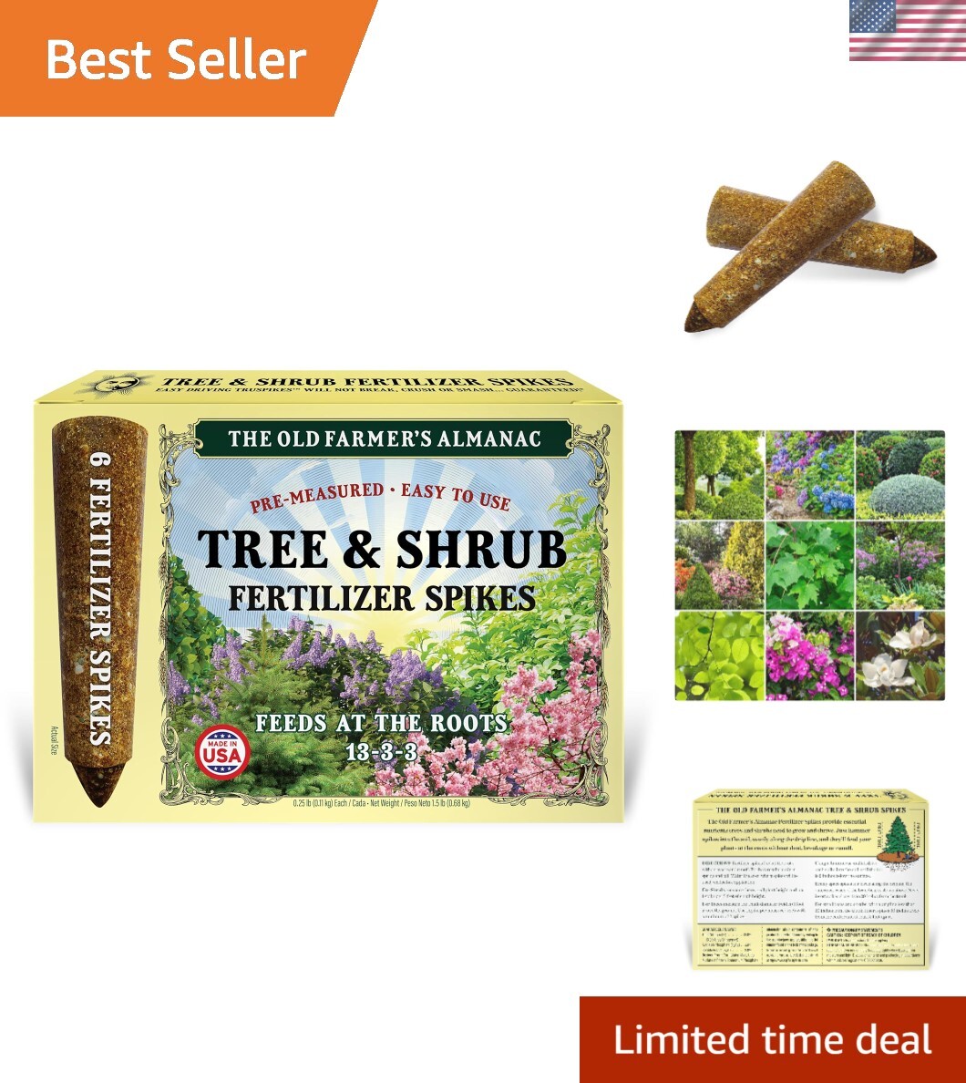 Balanced NPK Tree & Shrub Fertilizer Spikes – Full Coverage, 1.5 lbs, 6 Count