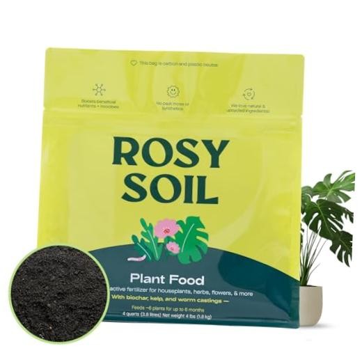 Microbially Active Fertilizer for Houseplants & Herbs – 4 Quarts Plant Food