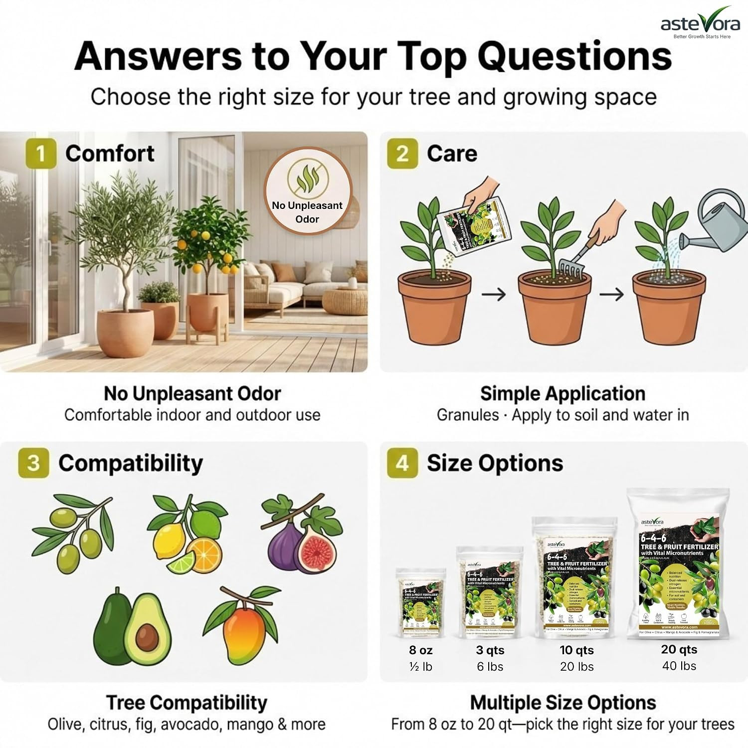 Olive Tree Fertilizer – Fruit Tree Fertilizer for Olive Tree, Citrus, Lemon, Lim