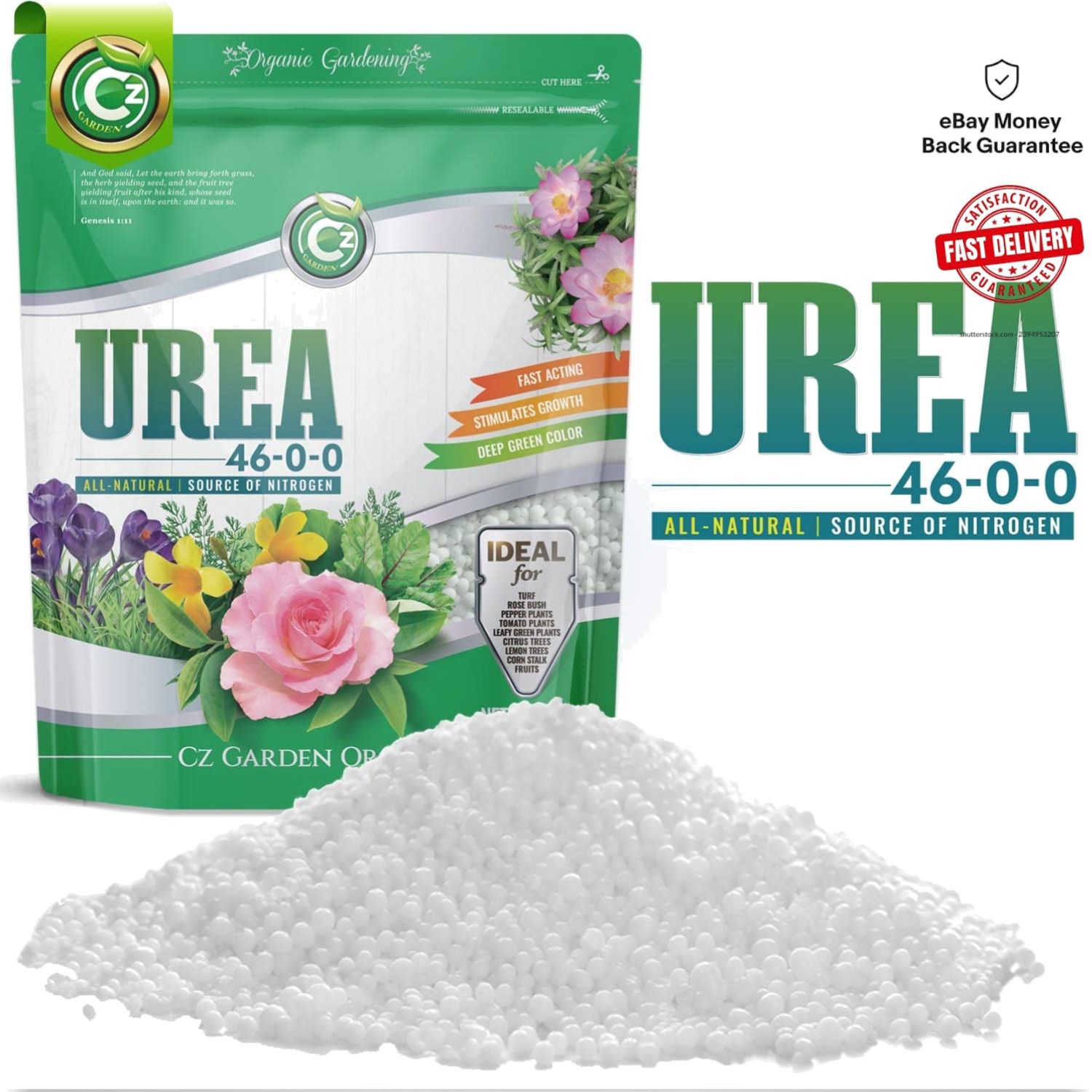 Urea 46-0-0 Granules – 5LB Fertilizer for Vibrant Indoor/Outdoor Gardens