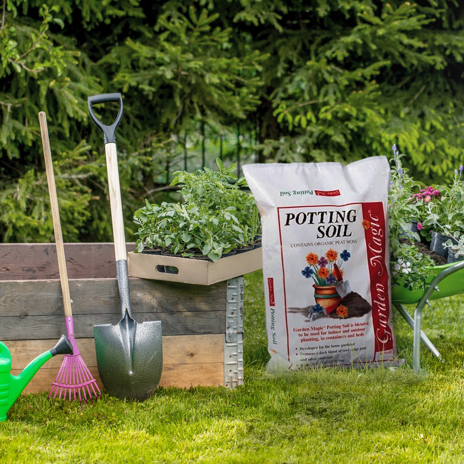 Michigan Peat Garden Magic General Purpose Potting Soil Mix, 20 lb Bag, 120 Pack