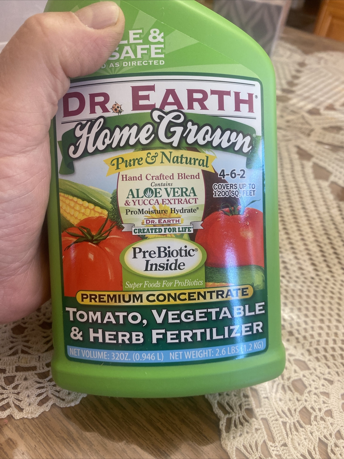 Dr. Earth Home Grown Tomato, Vegetable & Herb Fertilizer 4-6-2 32oz