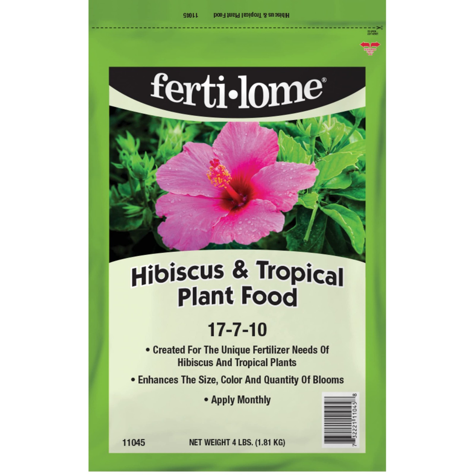 4 Lbs Tropical Plant Fertilizer For Hibiscus Bloom Enhance 17 7 10 Nutrients