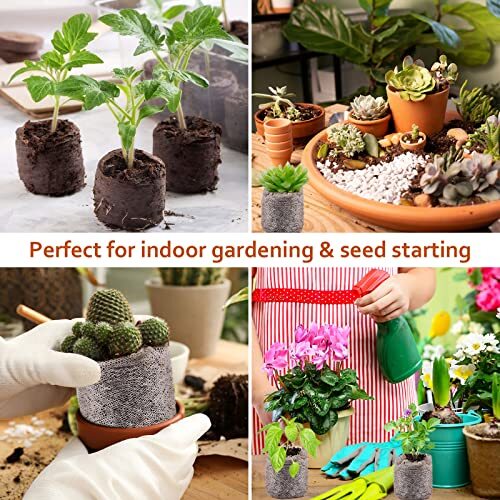 50Pcs 50mm Peat Pellets Starter Pods Fiber Soil Plant Starting Plugs Peat Pellet
