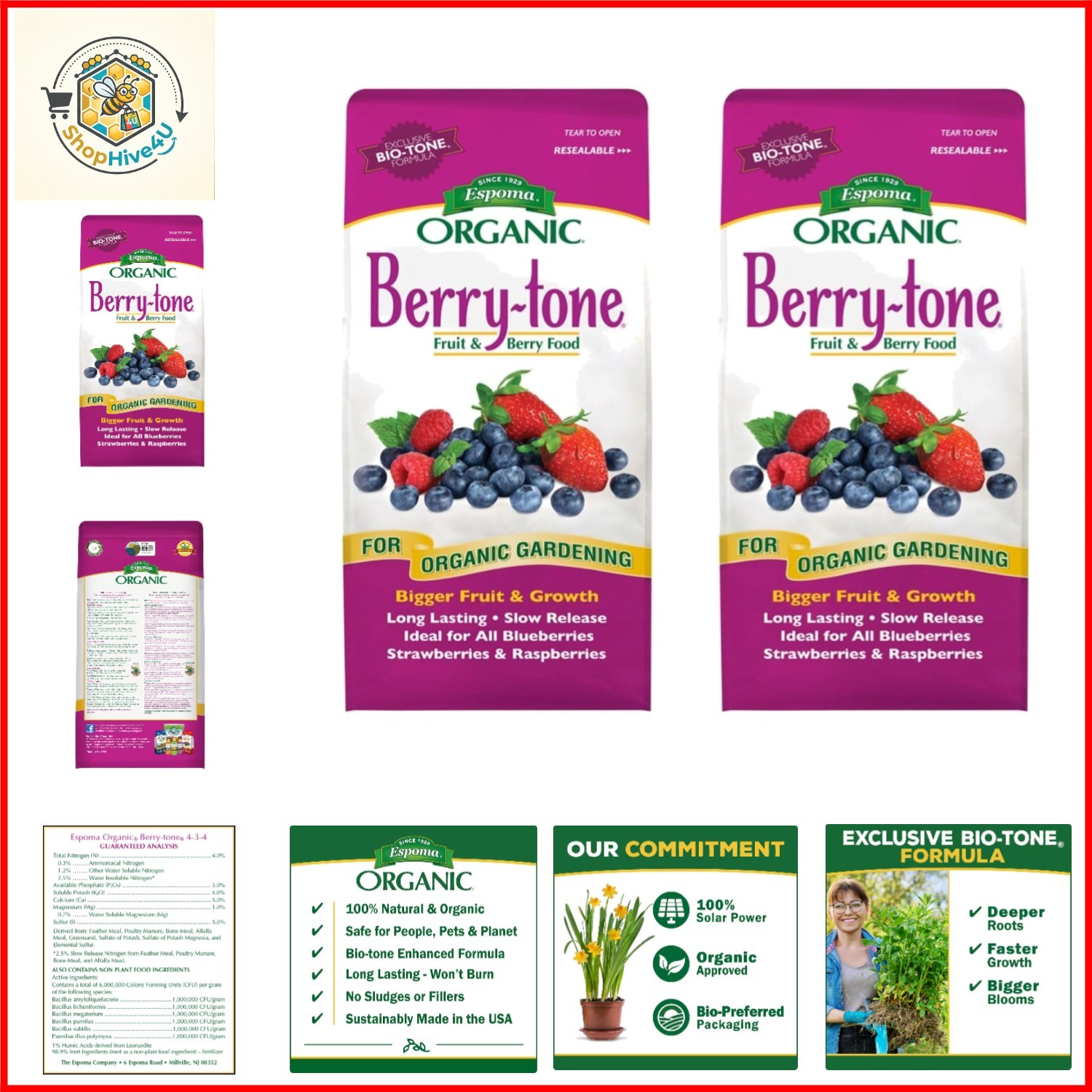 Berry Tone Plant Food, 4-3-4, 4-Lbs.
