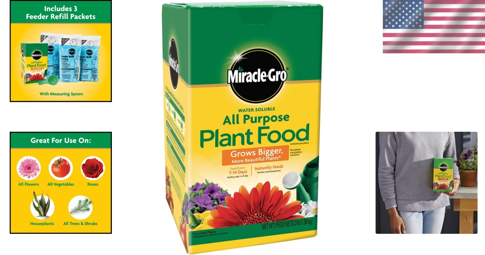 Miracle-Gro Water Soluble All Purpose Plant Food – 3 lbs for Lush Gardens