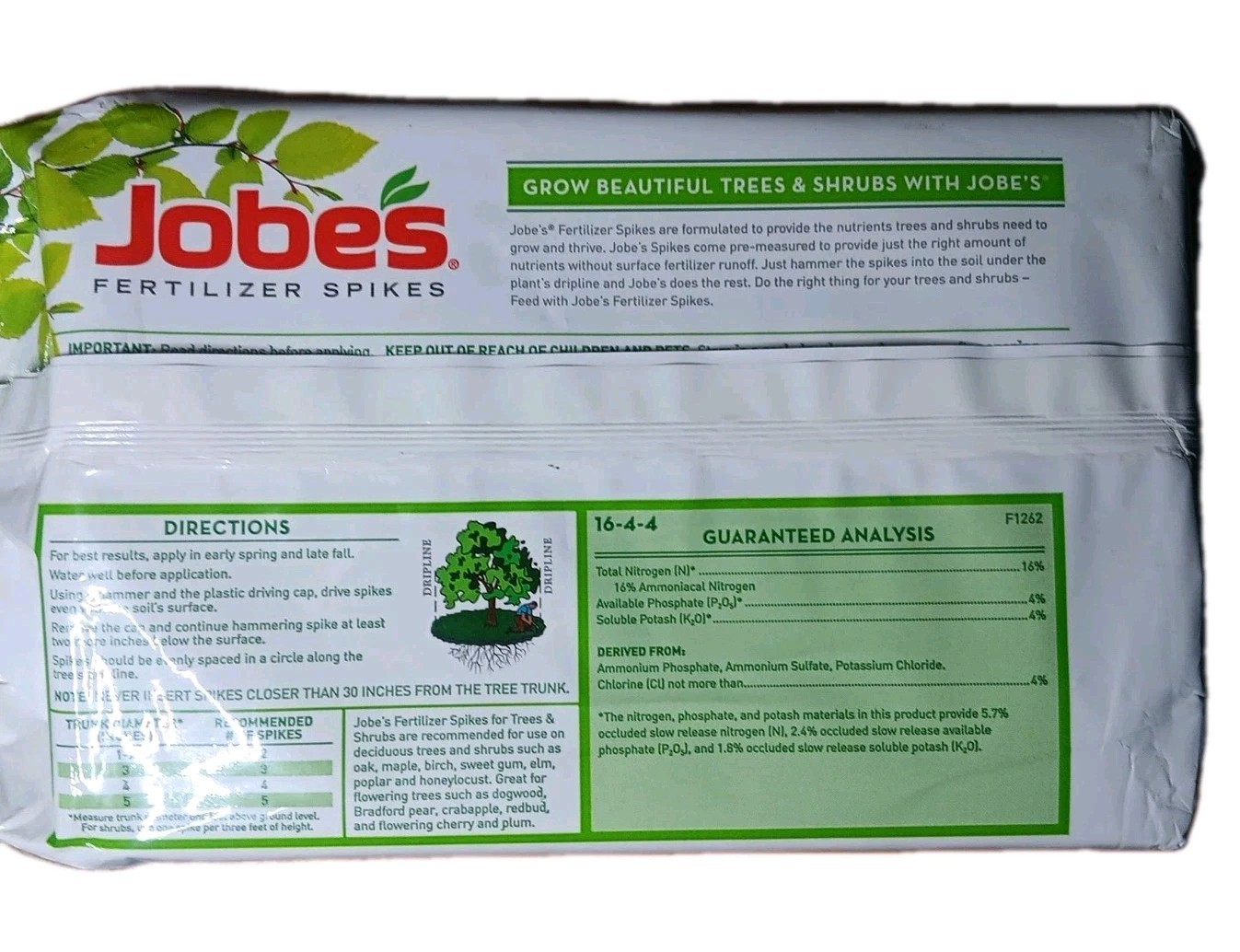Jobe’S Slow Release Tree and Shrub Fertilizer Spikes, Easy Plant Care for Oak, M