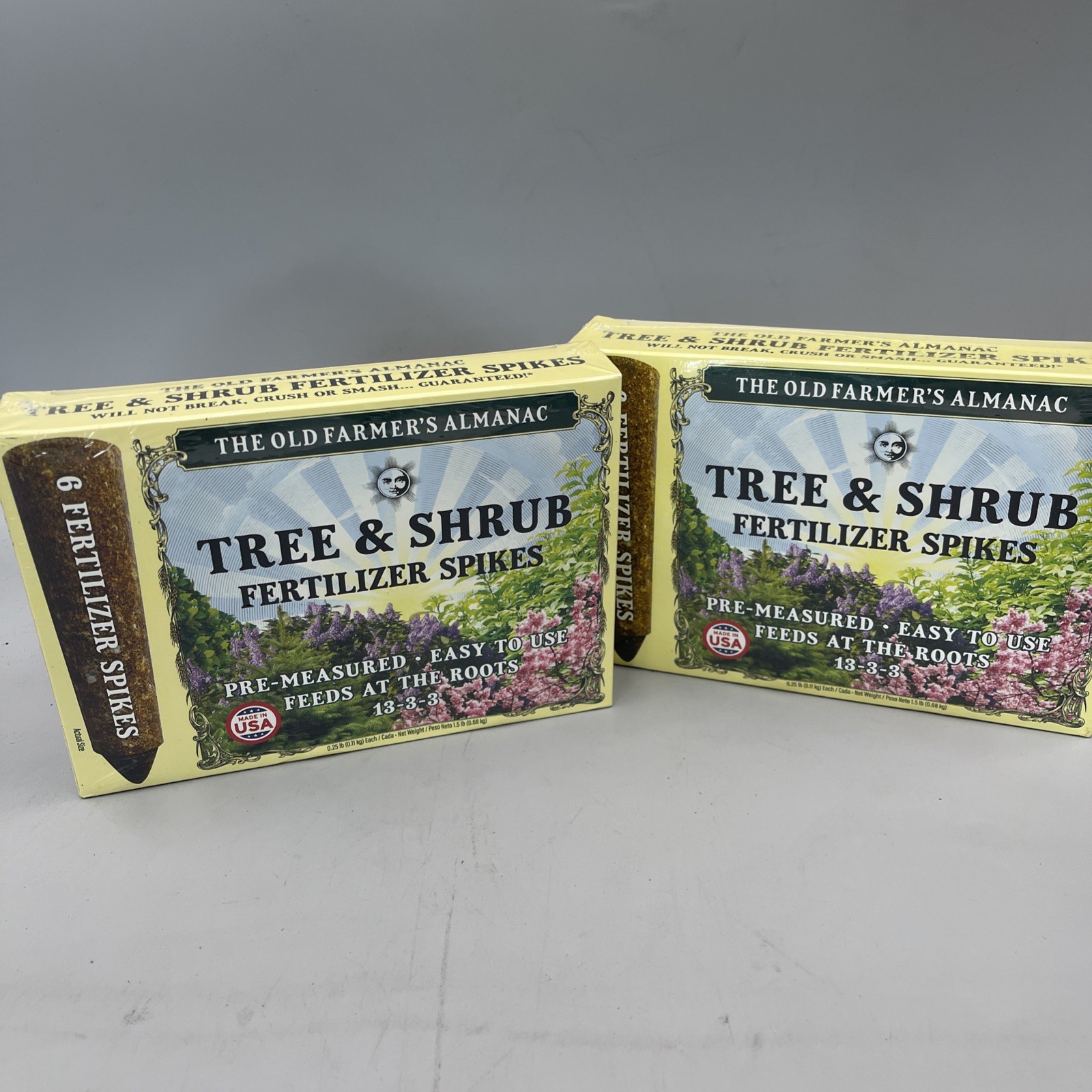 2 Pack Old Farmer’s Almanac Fertilizer Spikes for Trees & Shrub 12 Spikes Total
