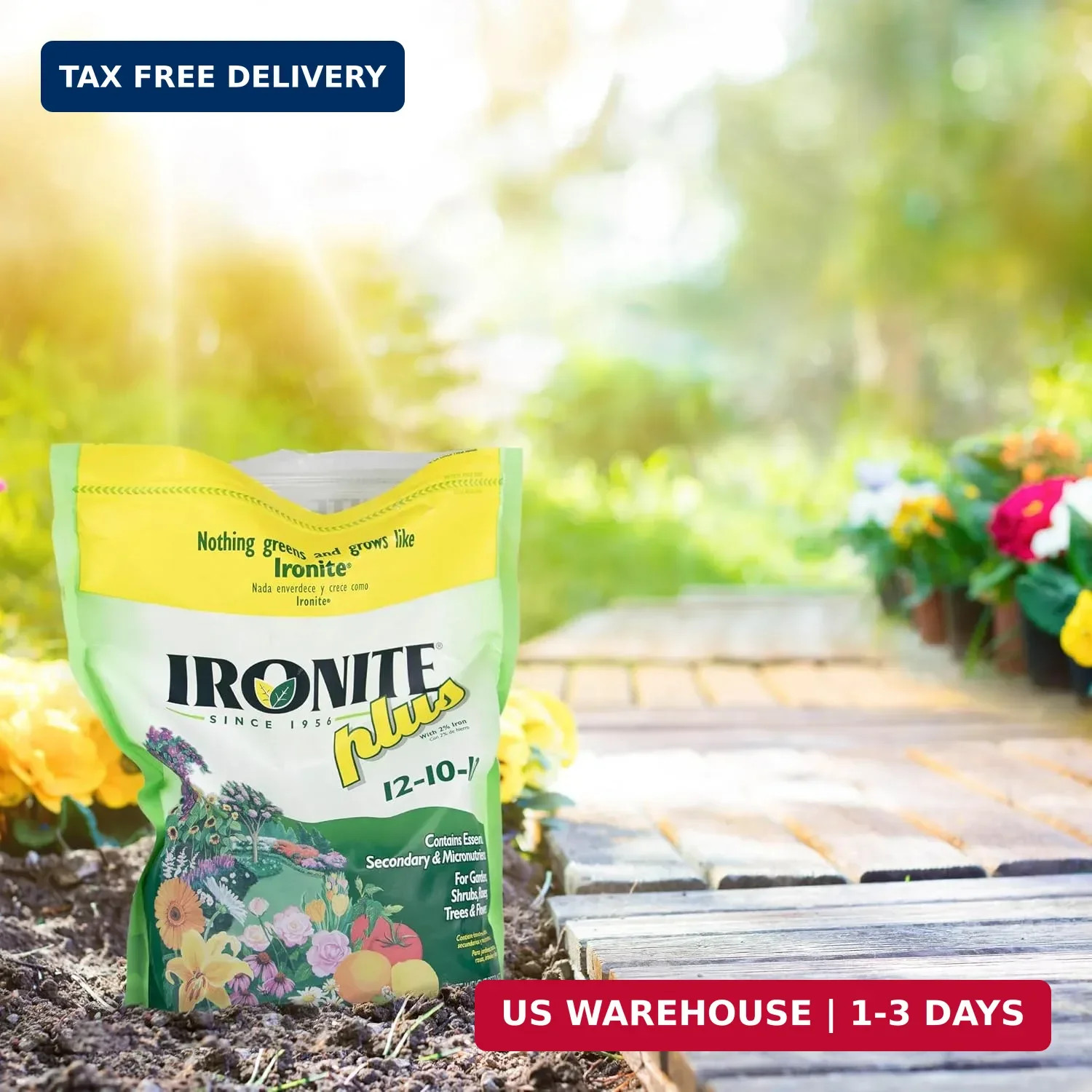 Ironite Plus Shrubs, Trees Plant Food Bag Granular 12-10-10 3lb