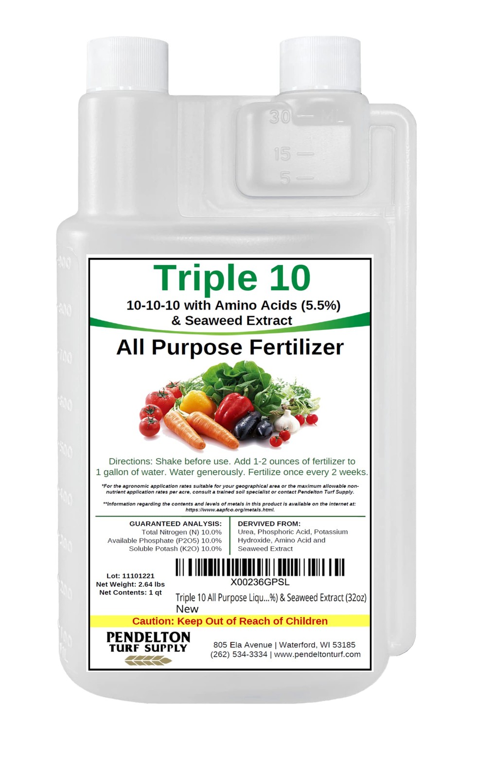 Triple 10 All Purpose Liquid Fertilizer 10-10-10 with Amino Acids (5.5%) & Se…
