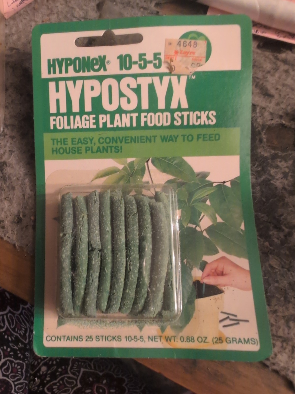 Vintage Hyponex 10-5-5 Foliage Plant Food Sticks