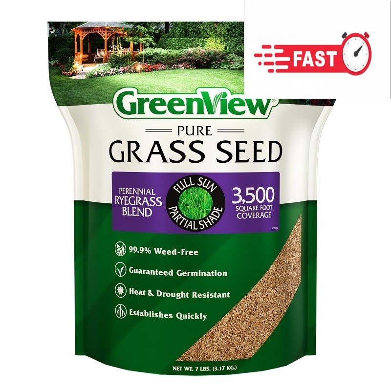 Pure Perennial Ryegrass Seed, 7 lb, Covers 3,500 sq ft
