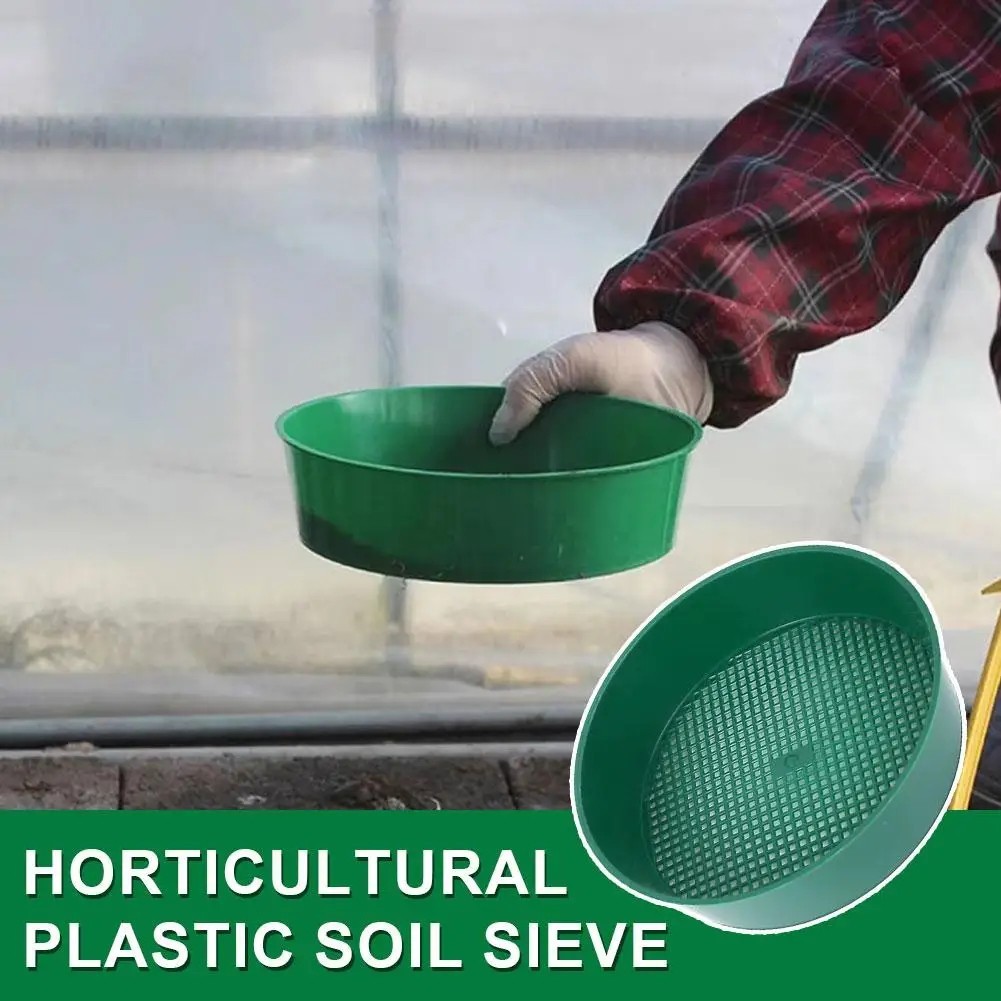 Garden Soil Sieve Plastic Compost Riddle Mesh Soil Stone Separator Screen_New
