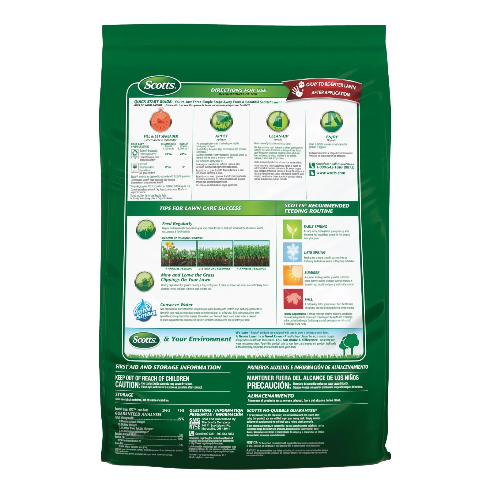 Scotts Green Max Lawn Food. 16.9 lbs.. 5.000 sq. ft.