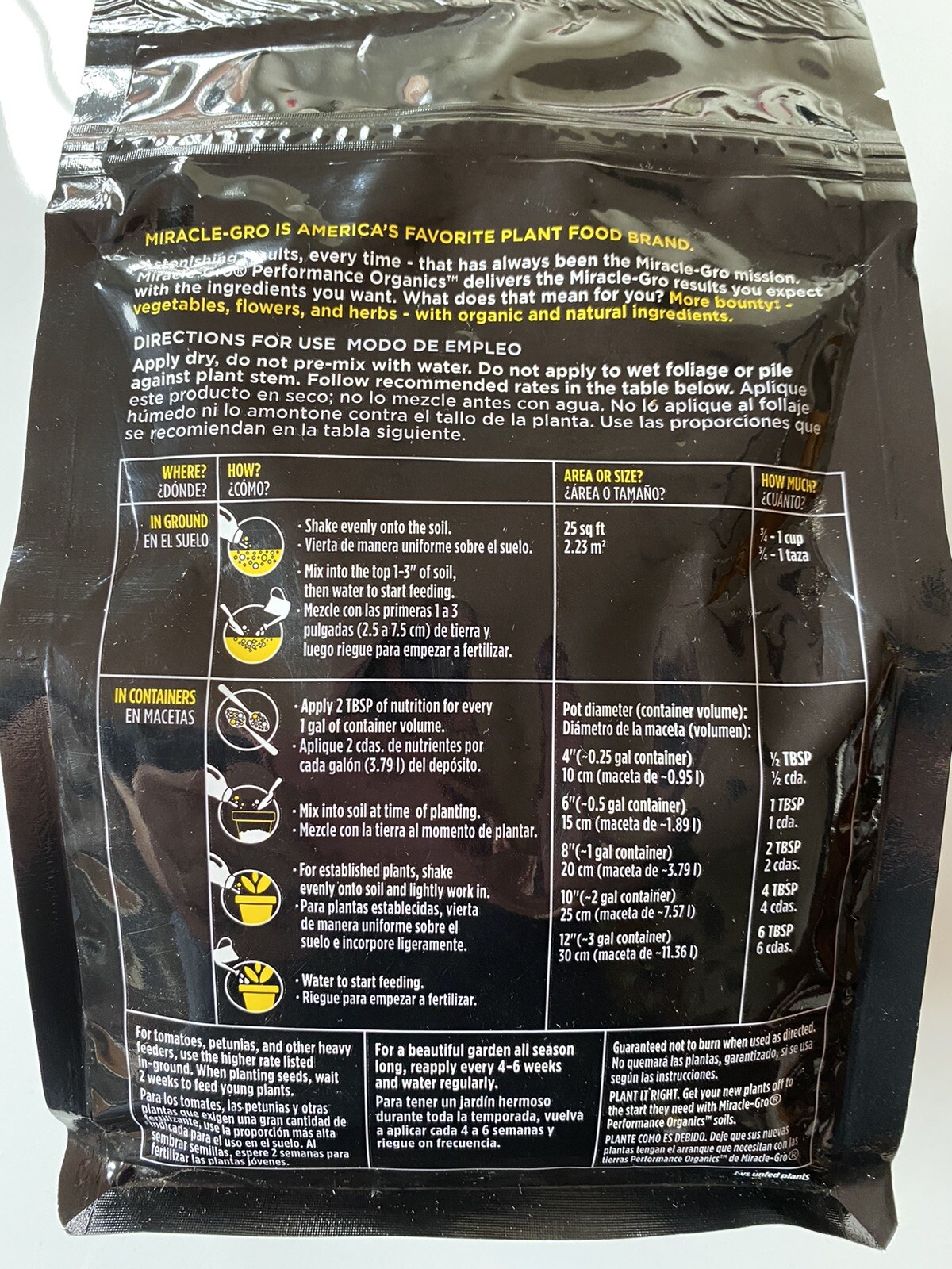Miracle-Gro Performance Organics 9-2-7 All Purpose Plant Food Granules 1.75lbs
