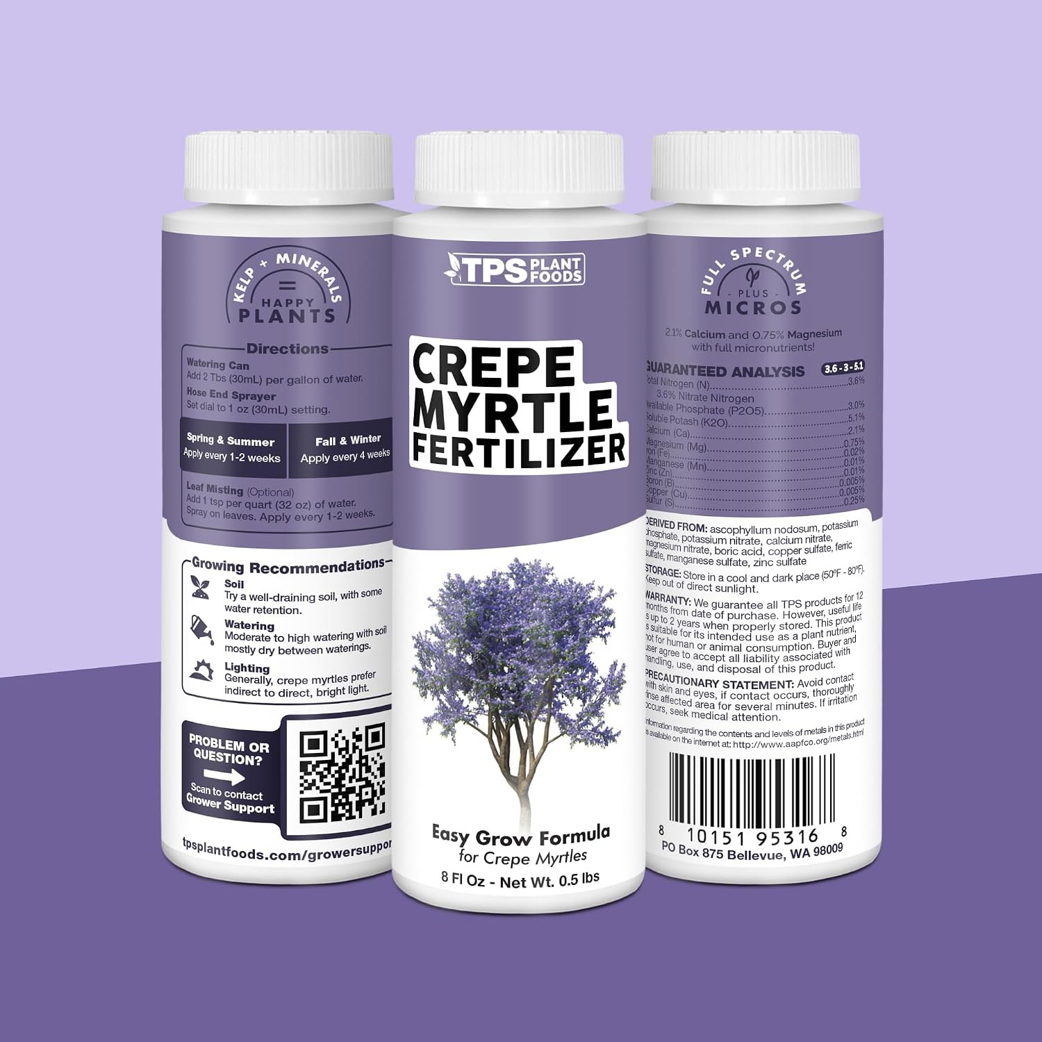 Crepe Myrtle Fertilizer – Liquid Plant Food More Blooms Vibrant Color Healthy