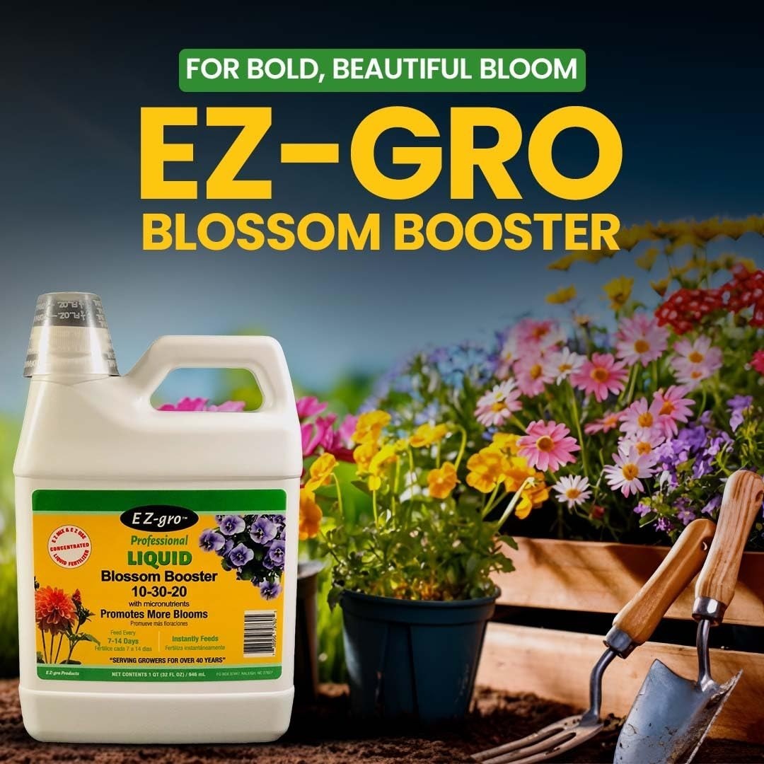 EZ-GRO 10-30-20 Blossom Booster Liquid Fertilizer – 1 QT Plant Food