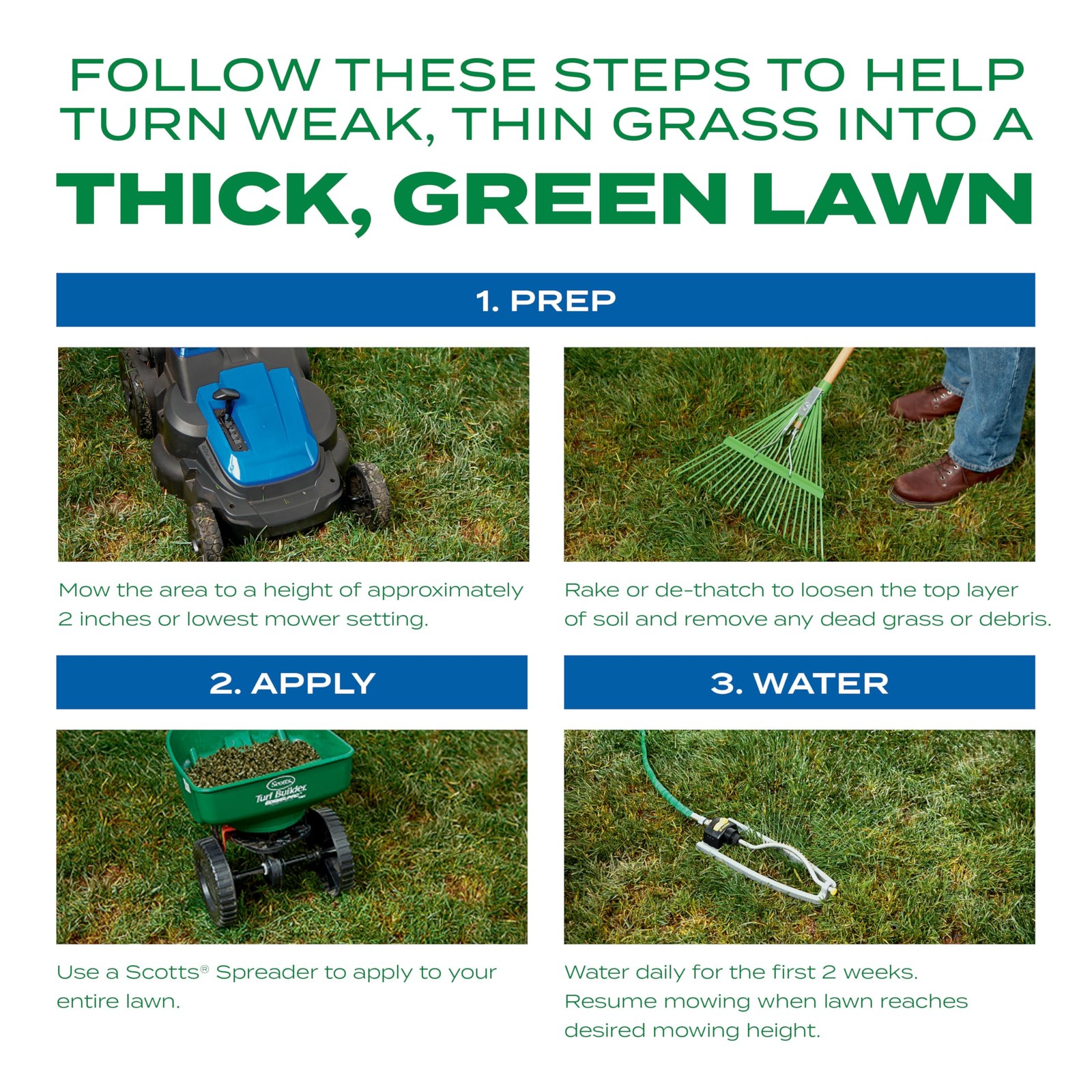 Scotts Turf Builder Thick R Lawn Sun and Shade 12 lb 3 in 1 Solution for Thin