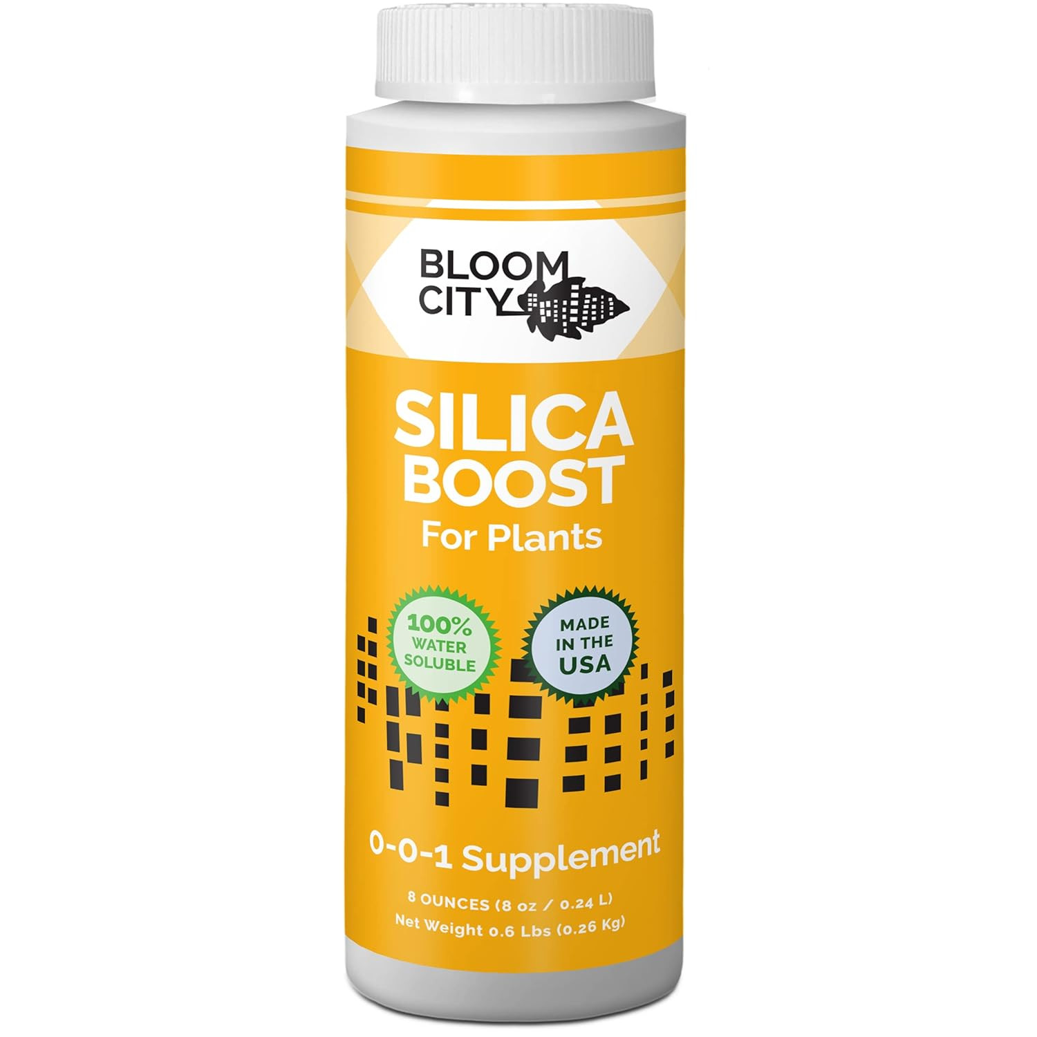 Bloom City Liquid Silica Boost Fertilizer and Supplement, 1/2 Pint (8 Oz) Concen