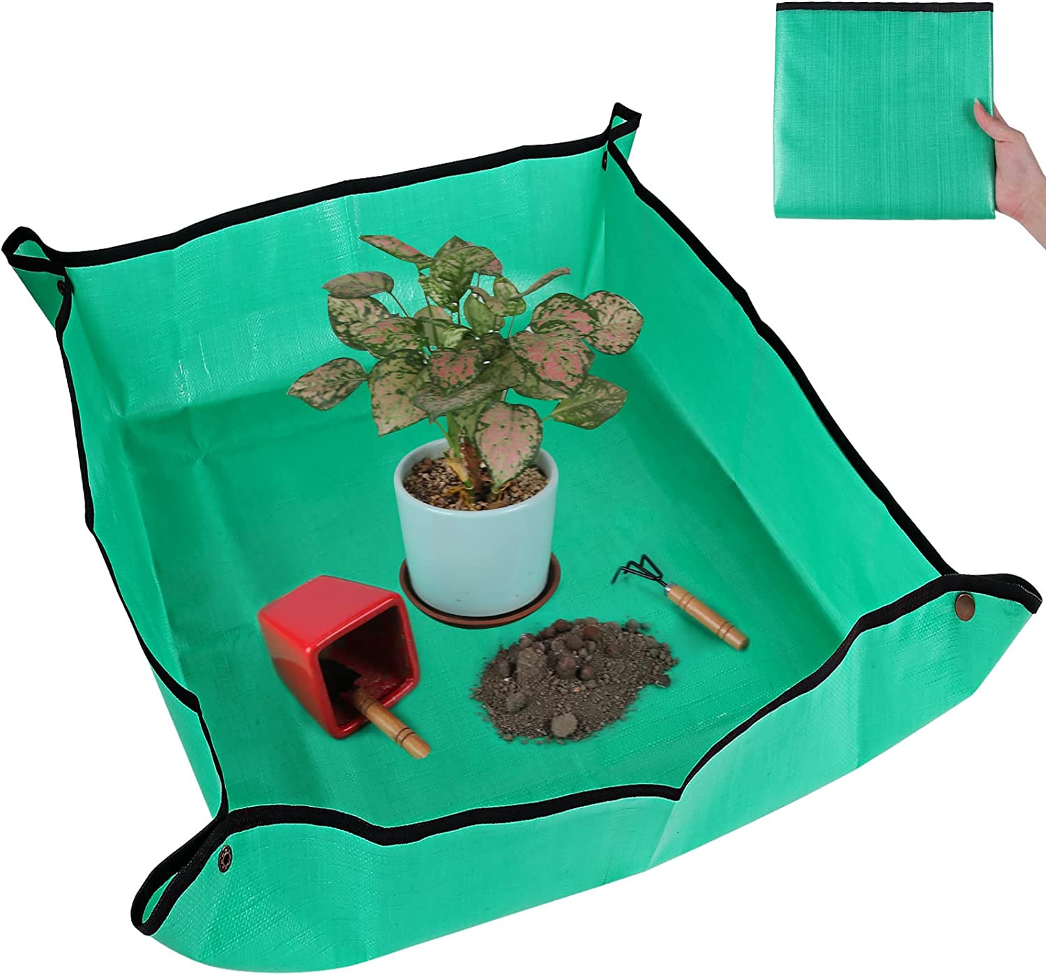 Plant Repotting Mat for Indoor Plants Potting Soil Mix, Waterproof Plant Repotti