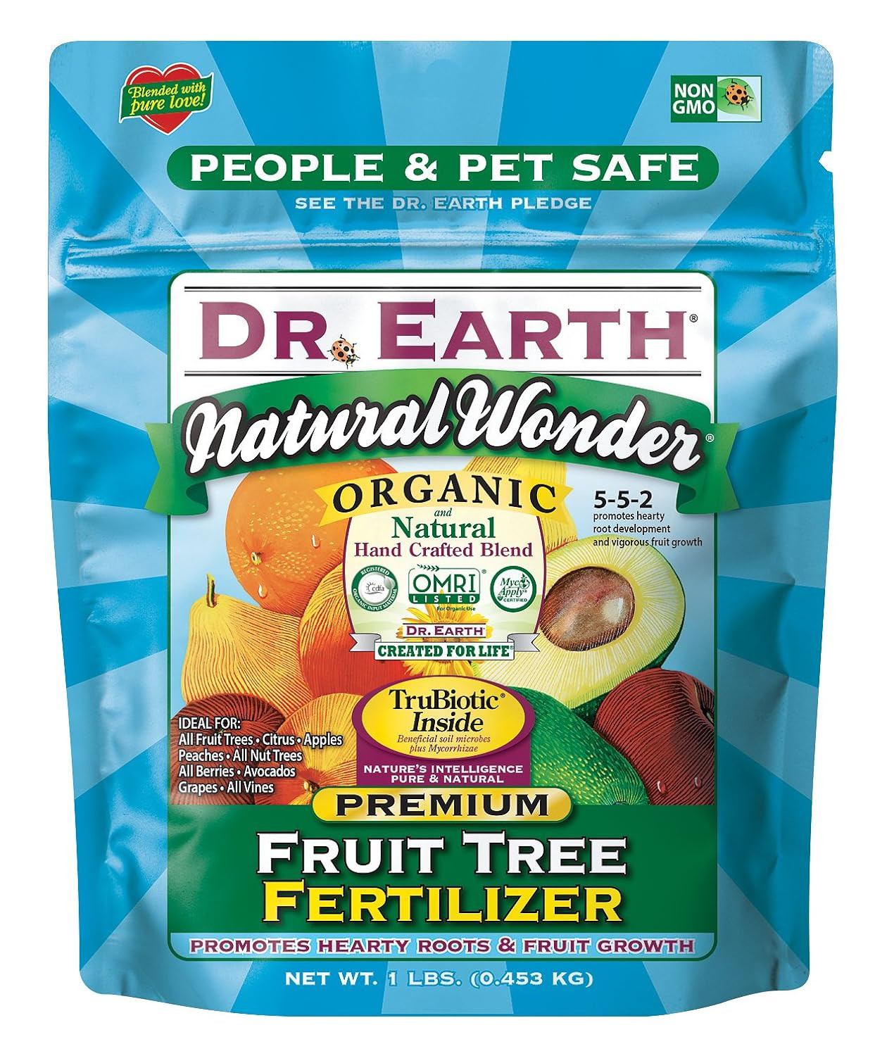 Natural Wonder Organic Fruit Tree Fertilizer for Trees, Berries & Vines