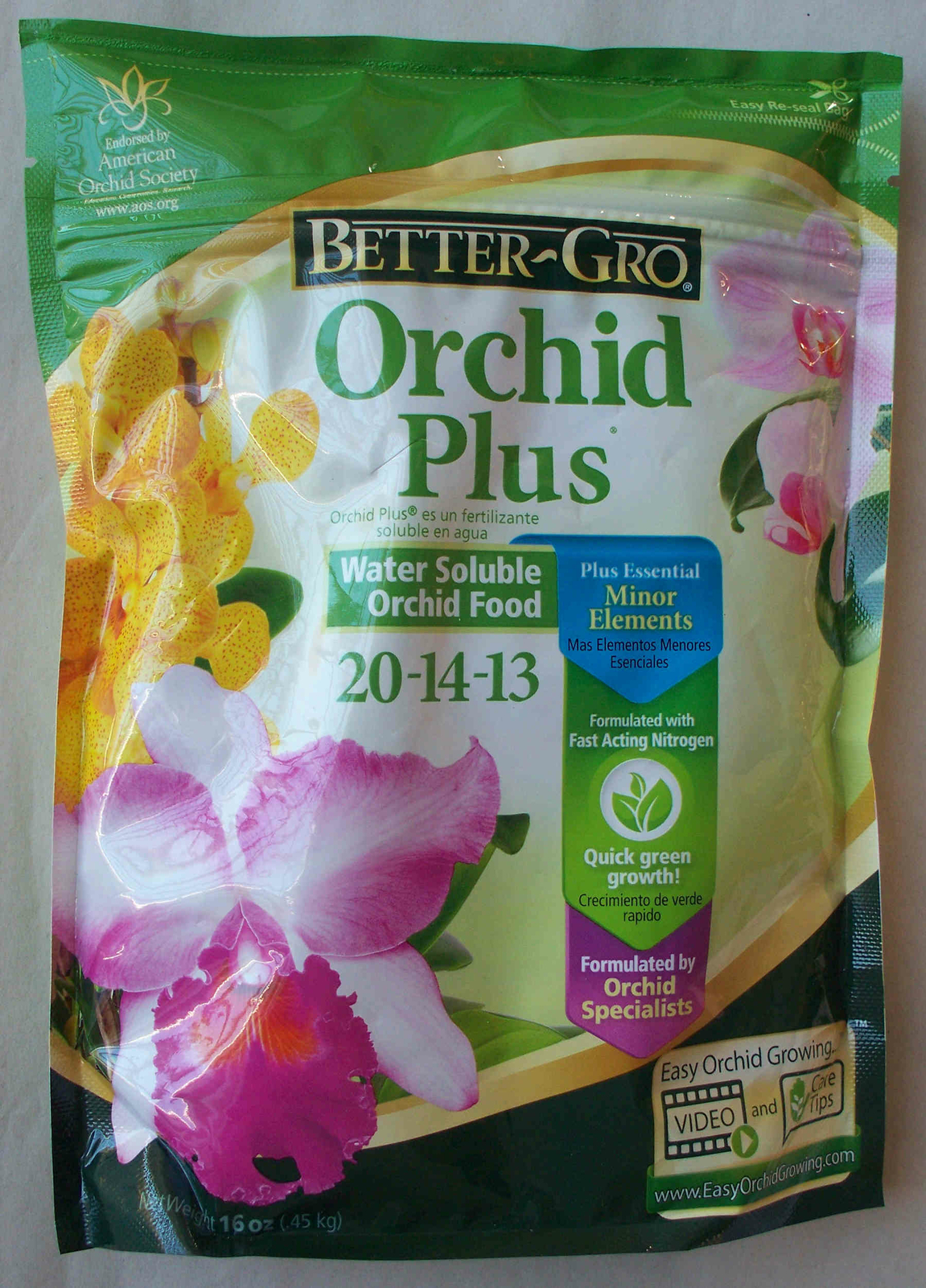 Sun Bulb Better Gro Orchid Plus (20-14-13) 16 Ounce Water Soluble-Combine Ship