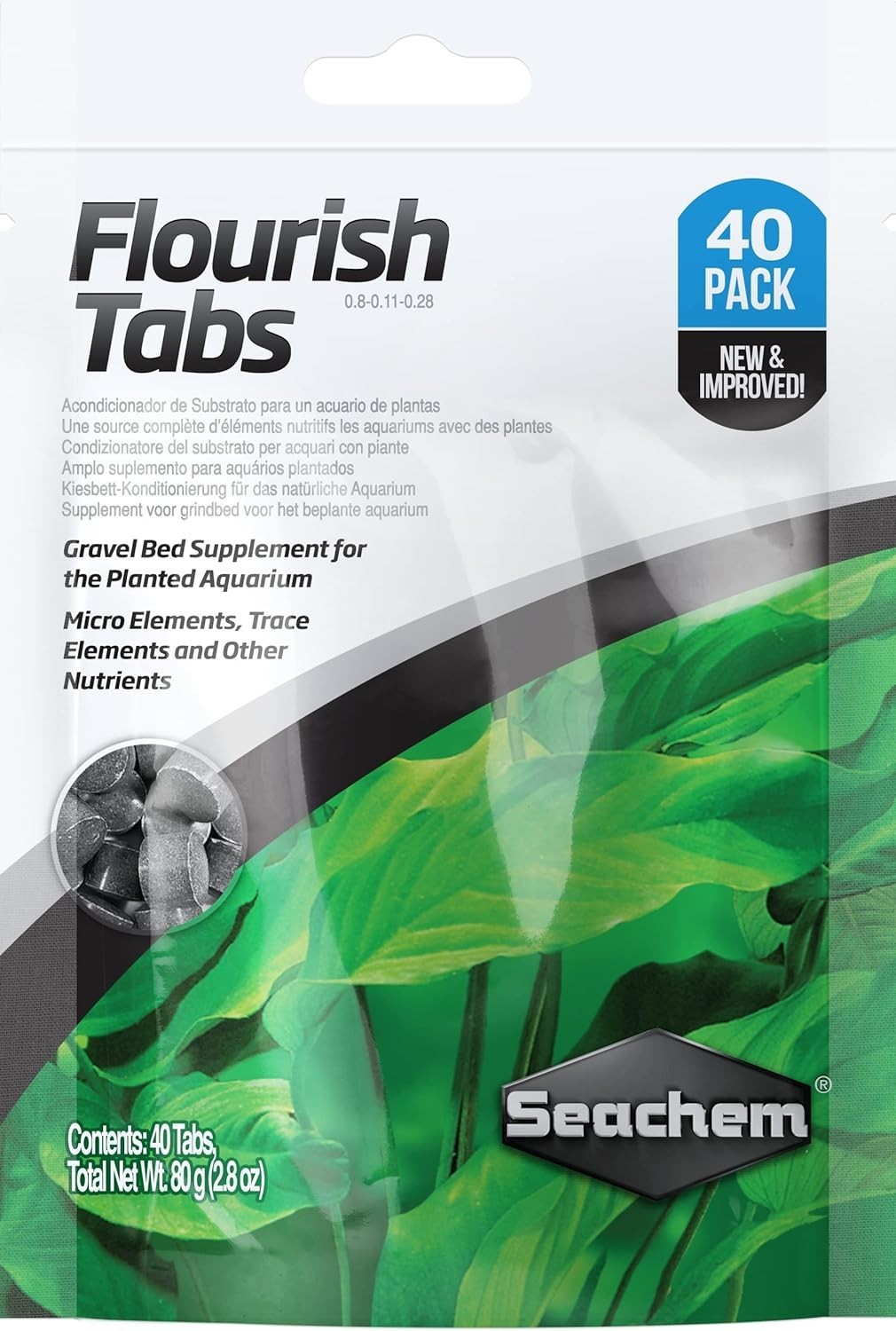 Seachem Flourish Tabs – 40 Count Aquatic Plant Growth Supplement for Lush Roots
