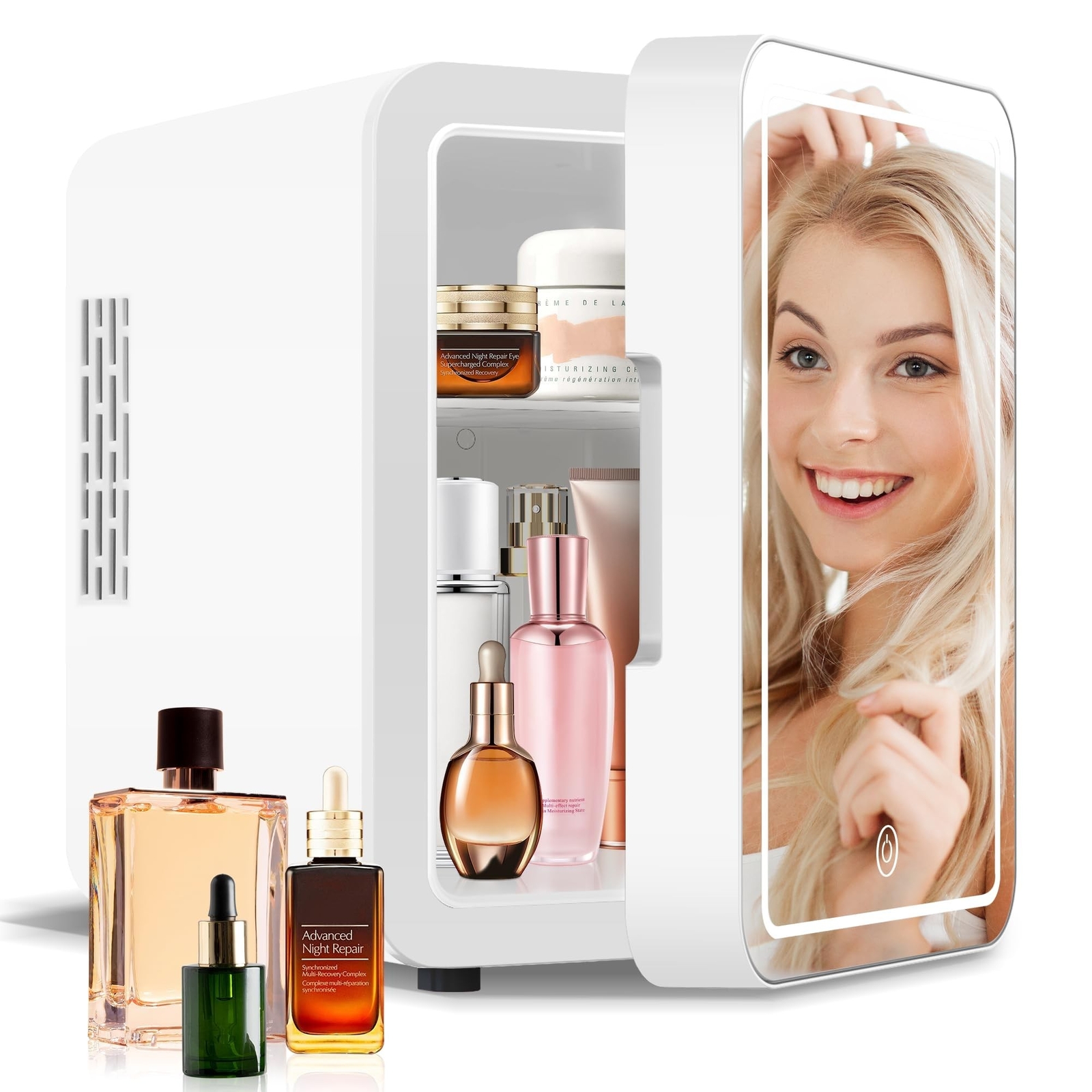 Portable Mini Fridge for Skincare Beauty Cosmetic Makeup, 4-Liter Thermoelect…