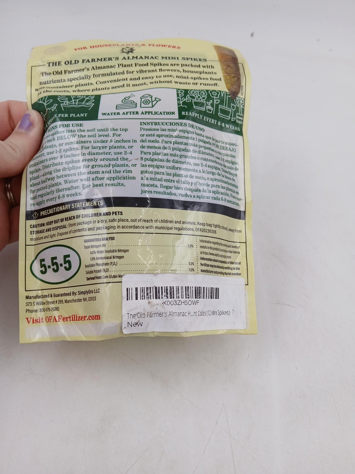 The Old Farmer’s Almanac Plant Food Spikes 12 Mini 5-5-5 Houseplant Fertilizer