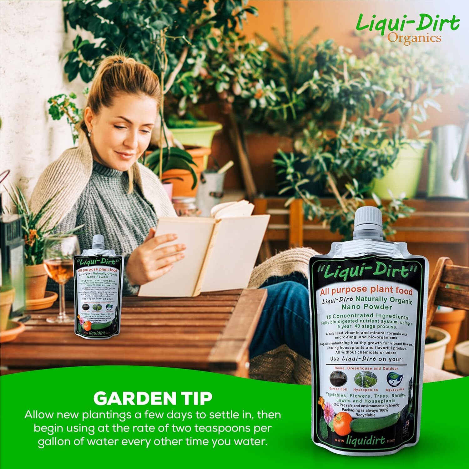 Liqui Dirt Liquid Fertilizer 50 Gallons Concentrated Plant Nutrients Eco Frie…