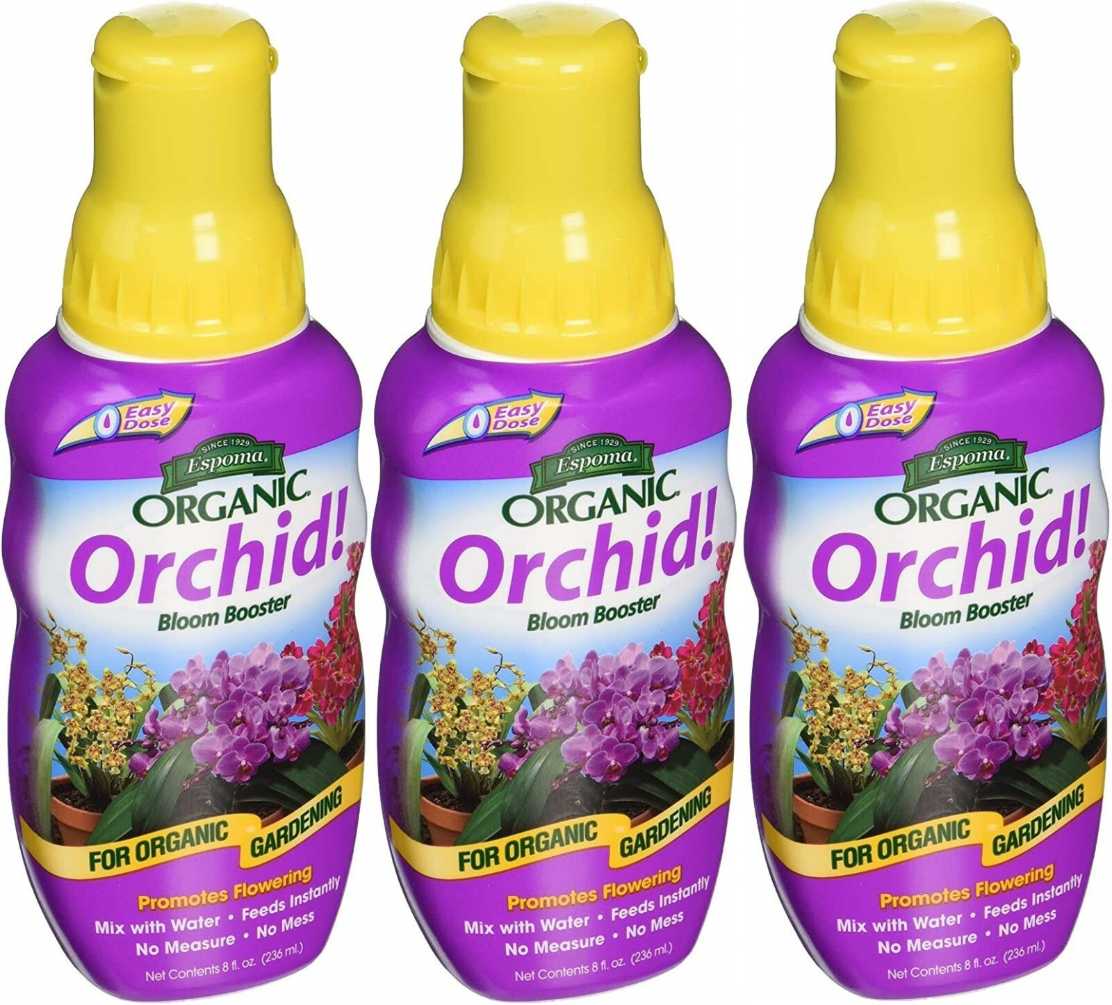 Espoma ORPF8 8 oz Organic Orchid Bloom Booster Fertilizer Food – Pack of 3