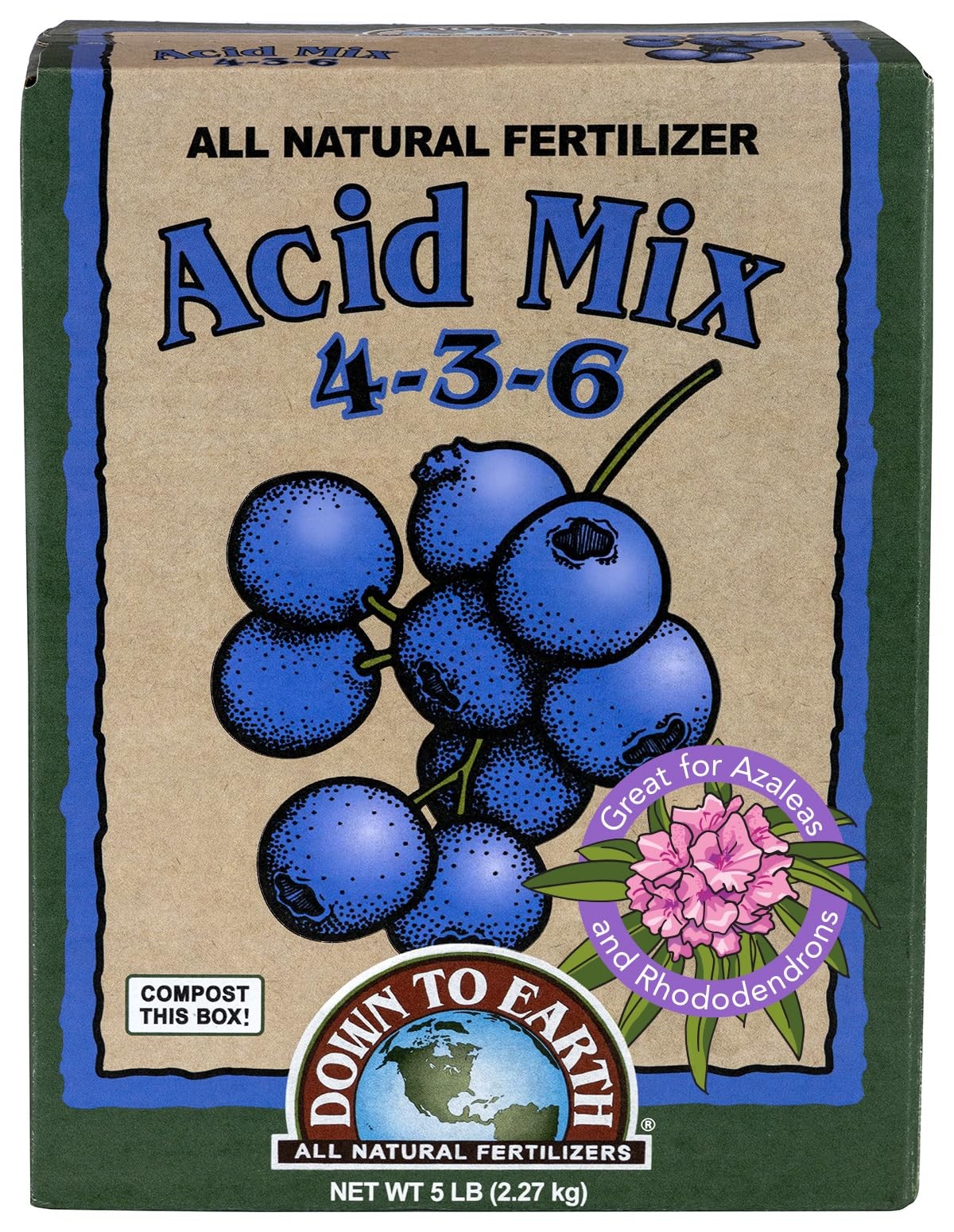 Organic Acid Mix – Plant Food for Blueberries, Raspberries, Azaleas and Rhodo…