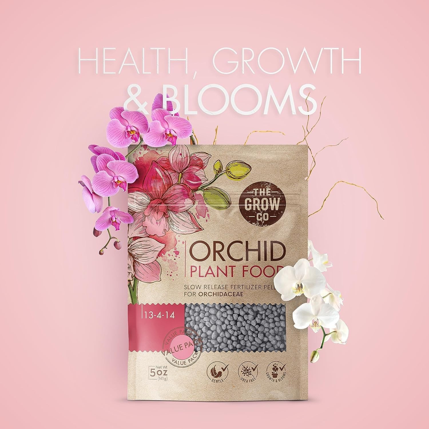 Orchid Plant Food (5 oz, 50+ Applications) – Bloom Booster Fertilizer Pellets…