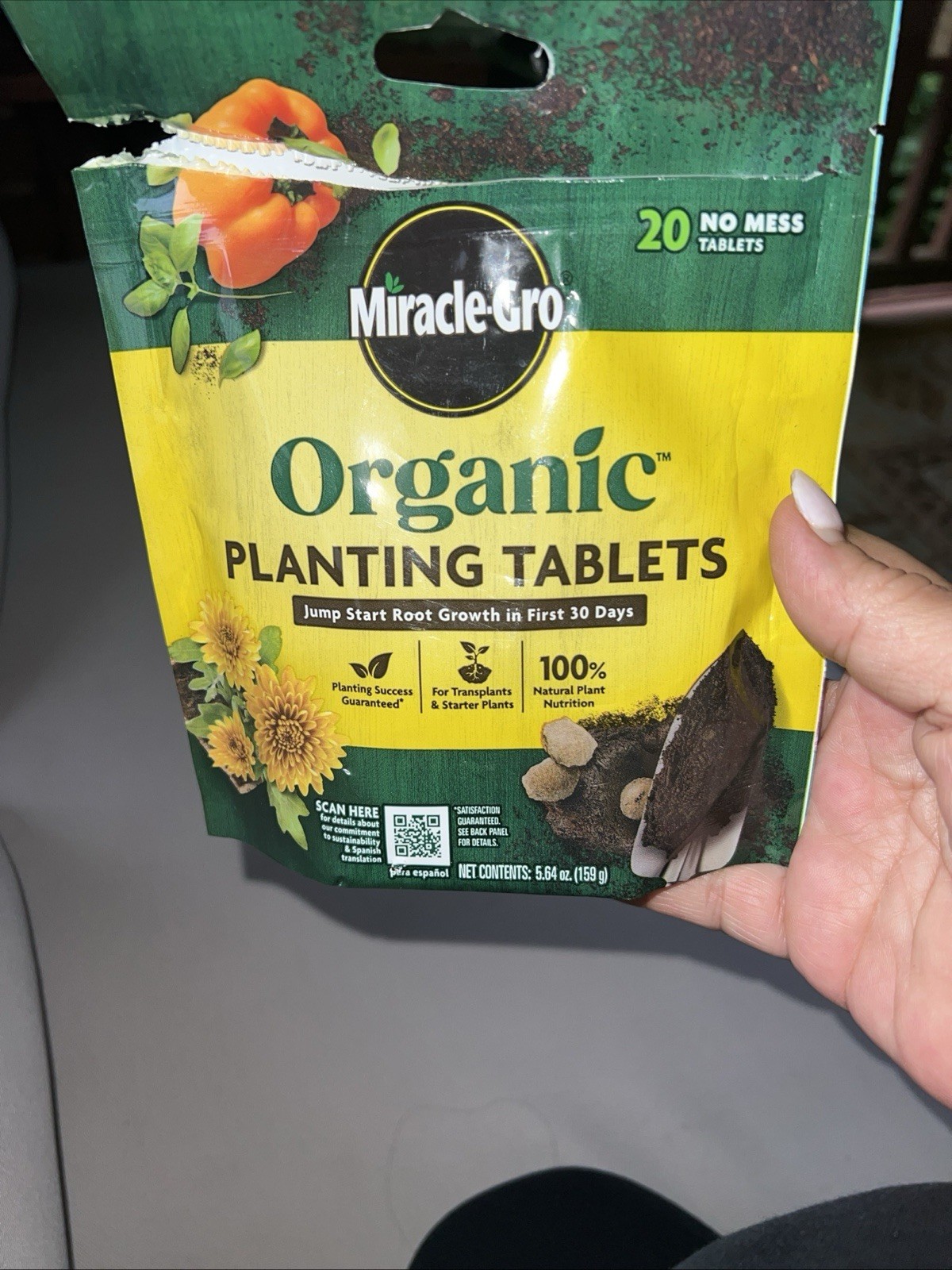 Miracle-Gro Organic No Mess Fertilizer Tablets 20 Count, 5.64 oz , 2 bags