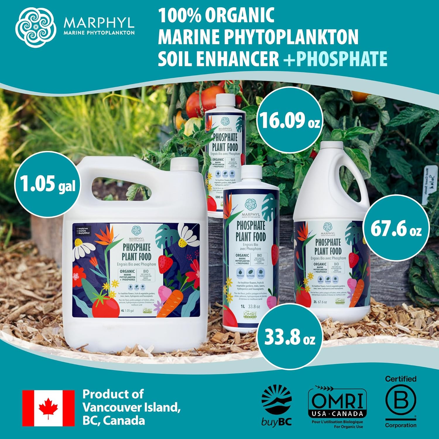 MARPHYL Organic Liquid Phosphate Soil Enhancer – Phosphorus Fertilizer for Root