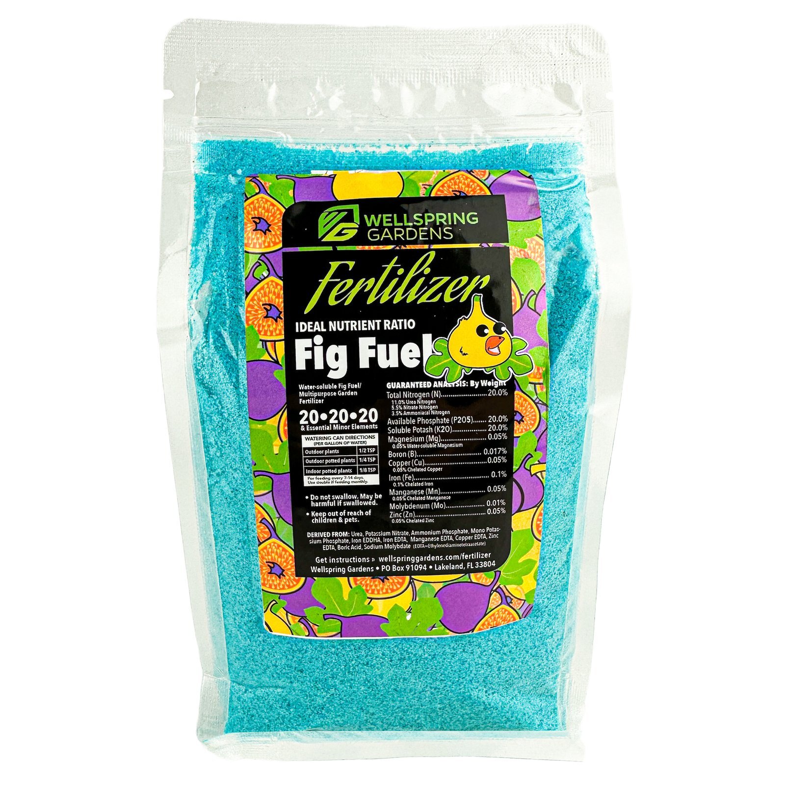 Fig Fuel Fertilizer – Water-Soluble 20-20-20 – (1 or 2 LB bag)