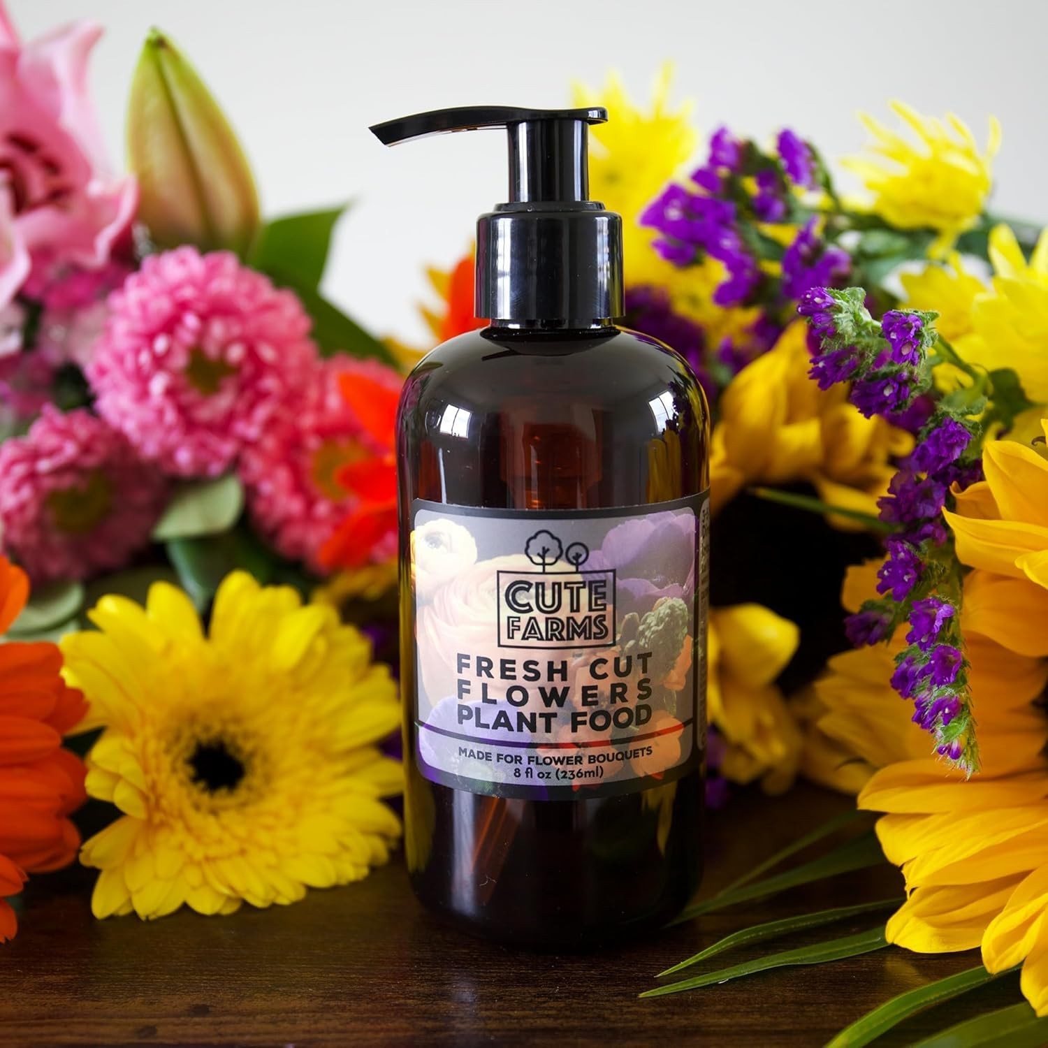 Gentle 8 oz. Plant Food Concentrate for Fresh Cut Flowers with Dispensing Pump