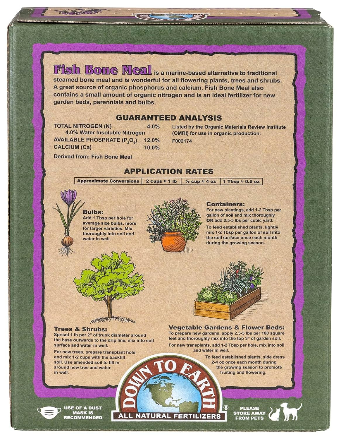 Organic Fish Bone Meal – High Phosphorus Plant Food for Buds, Bulbs, Blooms, Flo