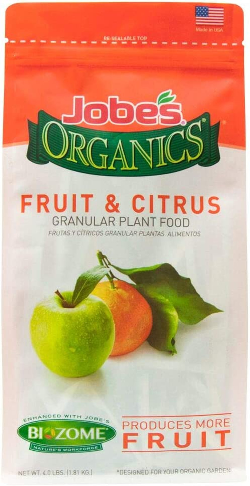 Jobe’S Organics 09226NA Granular Plant Food Fruit & Citrus, 4Lbs, Brown