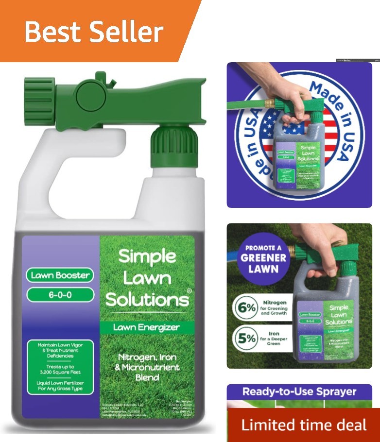 Lawn Energizer: Liquid Fertilizer Spray with Iron for Darker, Healthier Grass